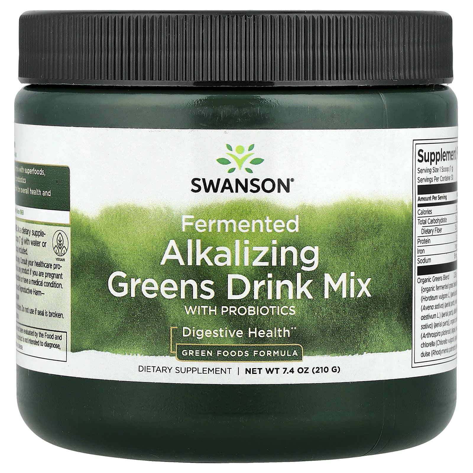 

Fermented Alkaline Greens Green Vegetable Drink Mix with Probiotics, 210G(7.4Oz)