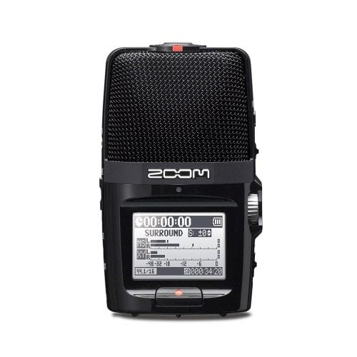 ZOOM H2n Handy Recorder, Black, Lightweight and Compact, Freestanding, with USB Microphone, MS Stereo Microphone, XY Stereo Microphone, Linear PCM Rec