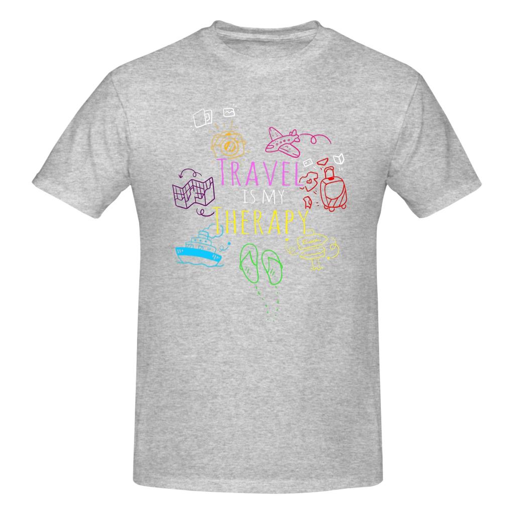 Piece World Traveler Funny Graphic  Cotton TShirt All I Need Is Travel Tops Tees For Unisex
