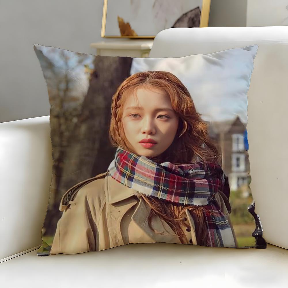 Trendy LLee SungKyunged Cushion Cover Stylish Washable Pillow Cover Ideal for Couch Bedroom Car Decoration