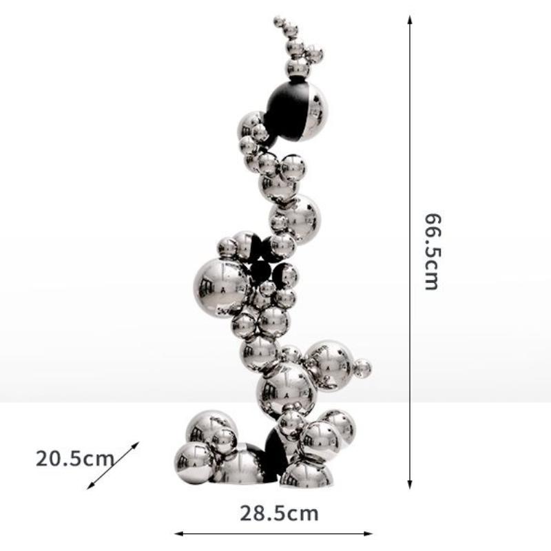 Stainless Steel Sculptures Large Floor Decoration Accessories Sculpture Nordic Home Decor Art Ornaments Luxury Bedroom Model