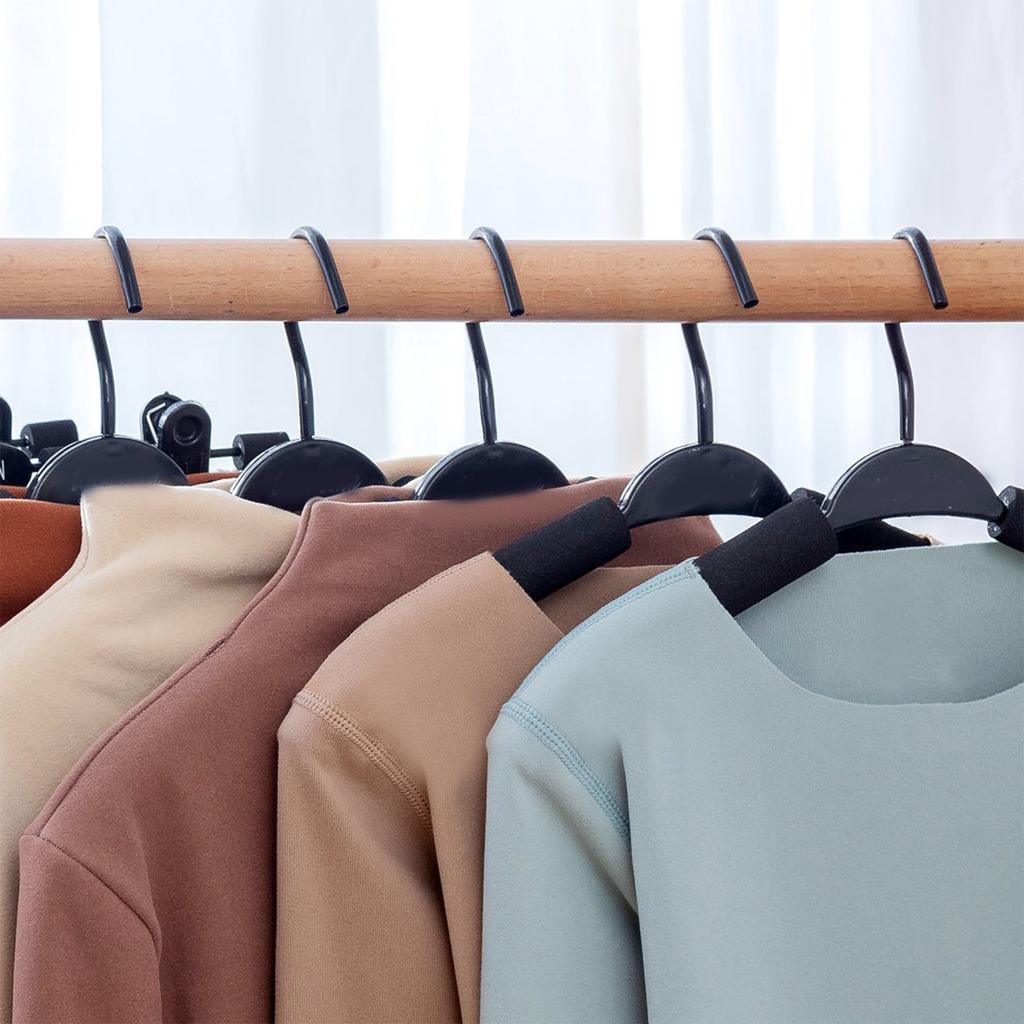 10pz Grucce in Spugna Antiscivolo per Negozio di Abbigliamento Grucce Espositori Rastrelliere Pieghevoli Flessibili Da Usare Per Appendere Pantaloni Giacca
