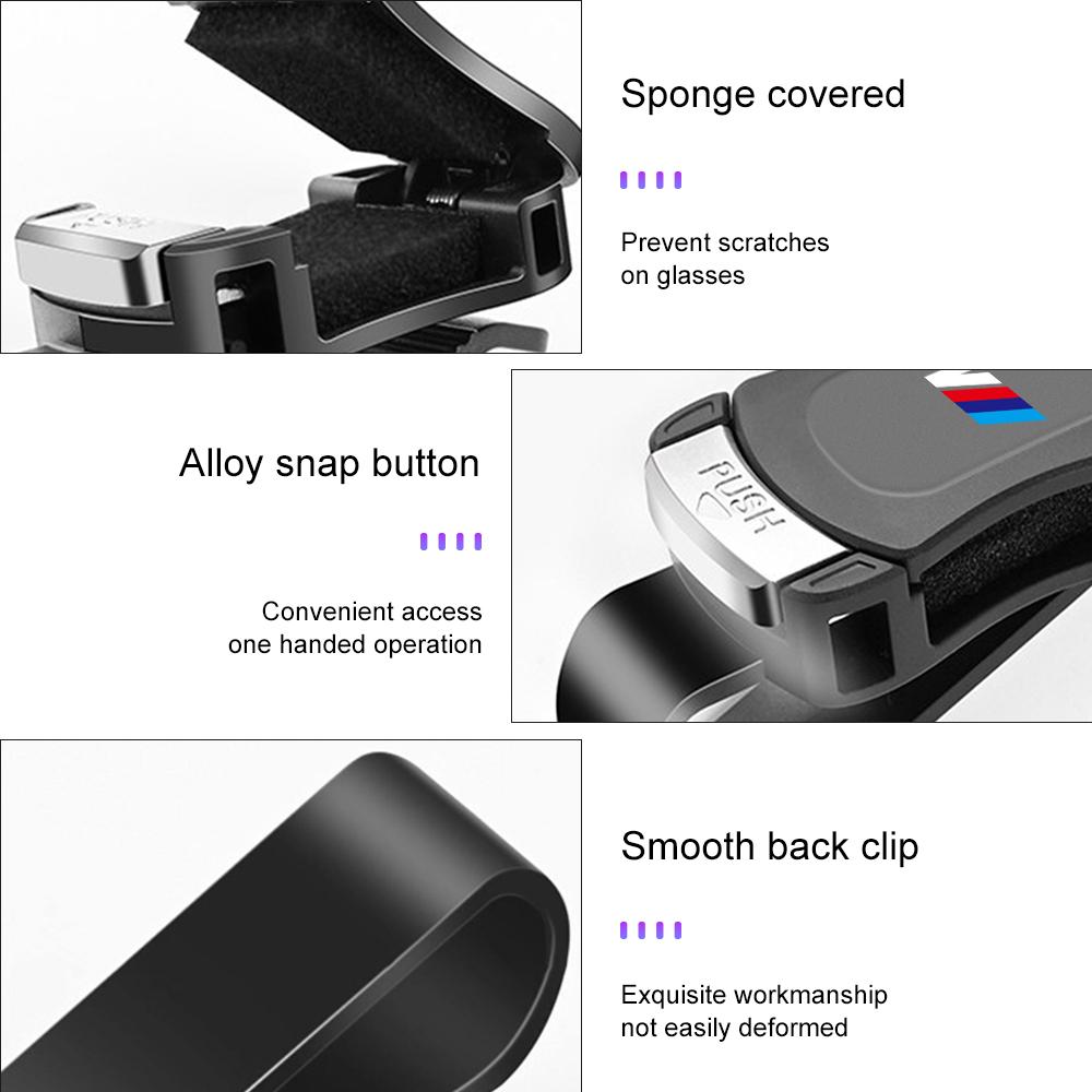 Sun Visor Glasses Clip Holder Car Eyeglasses Hanger Rack Organizer For BMW E39 E46 E60 E70 E90 E91 E92 F10 F40 G60 X4 X5 X6 X7 GS1