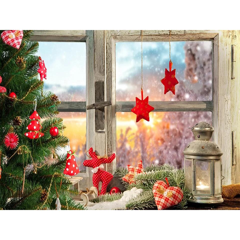 5D DIY Full Round Diamond Painting Beautiful Winter Landscape Diamond Embroidery Rhinestone Picture Home Decoration Gift