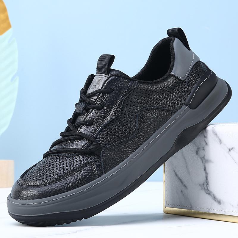

2025 spring new shoes men s soft sole soft surface leather versatile warm crooked mango shoes men s casual cotton shoes 44