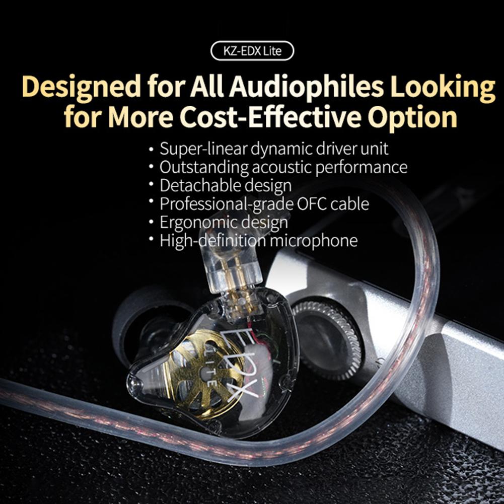 Wired HIFI Bass Earbuds 2pin Detachable Cable Dynamic Earphones 3.5MM Jack Plug Comfortable Music Sports Gaming Headset