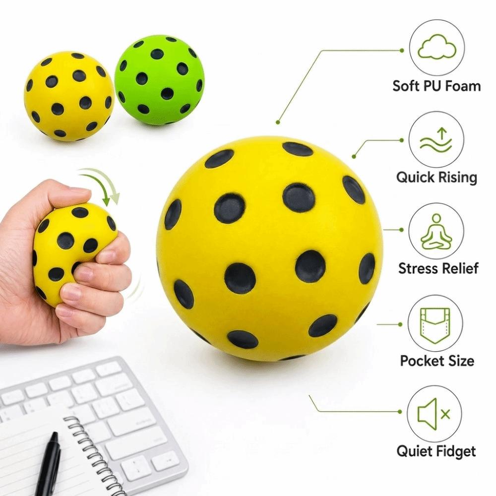 Simulated Anti-stress Squeeze Pickleball Balls High Bounce Quiets Bounce Ball  Fidget Toy