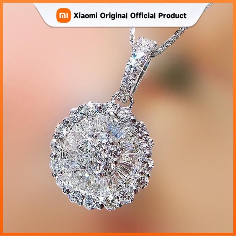 Xiaomi Huitan Dainty Pendant Necklace with Dazzling CZ Stone Luxury Neck Necklace for Women Wedding Party Statement Jewelry Drop Ship
