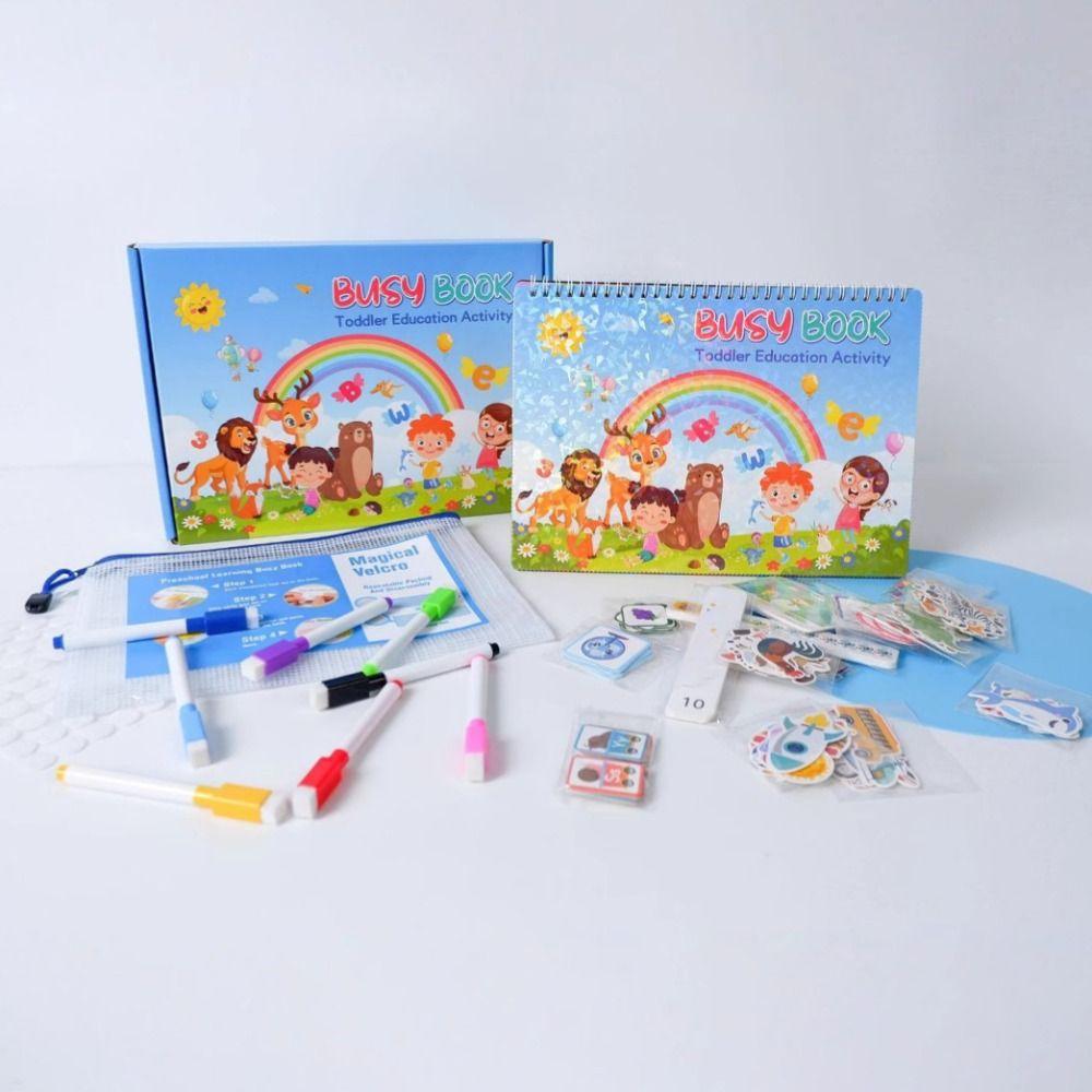 Puzzle Preschool Busy Book Manual Children Diy Sticker Book Kids Quiet Books  Educational Games