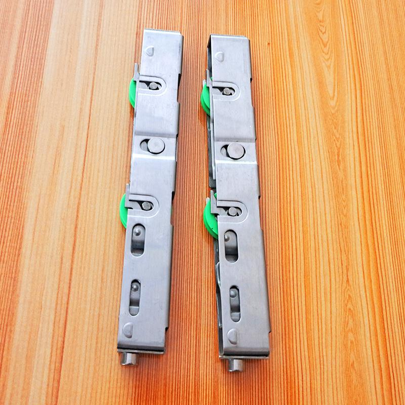 2pcs Old style sliding door pulley grounds Aluminum alloy 13x21 stainless steel silent bath sliding door