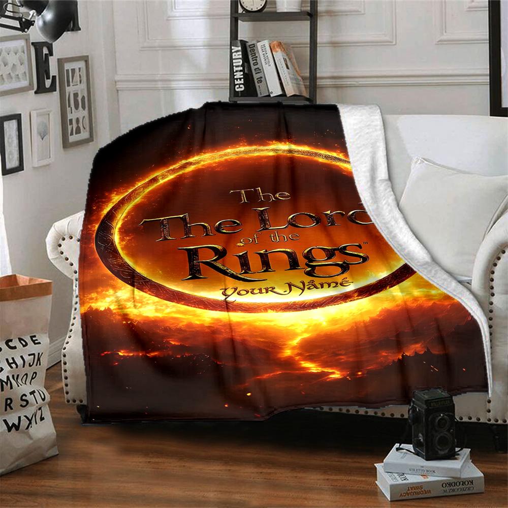 Lord Rings Personalized Name Blanket Multi-purpose Personalized Blanket Durable Comfort for Living Room Chair Bed Bedding for All Occasions