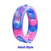 Mondo Silicone 1pz Stili Corti Pops Bolle Braccialetto Decompressione Giocattolo Sollievo Stress Colorato Braccialetto Silicone Adulti Bambini Giocattoli