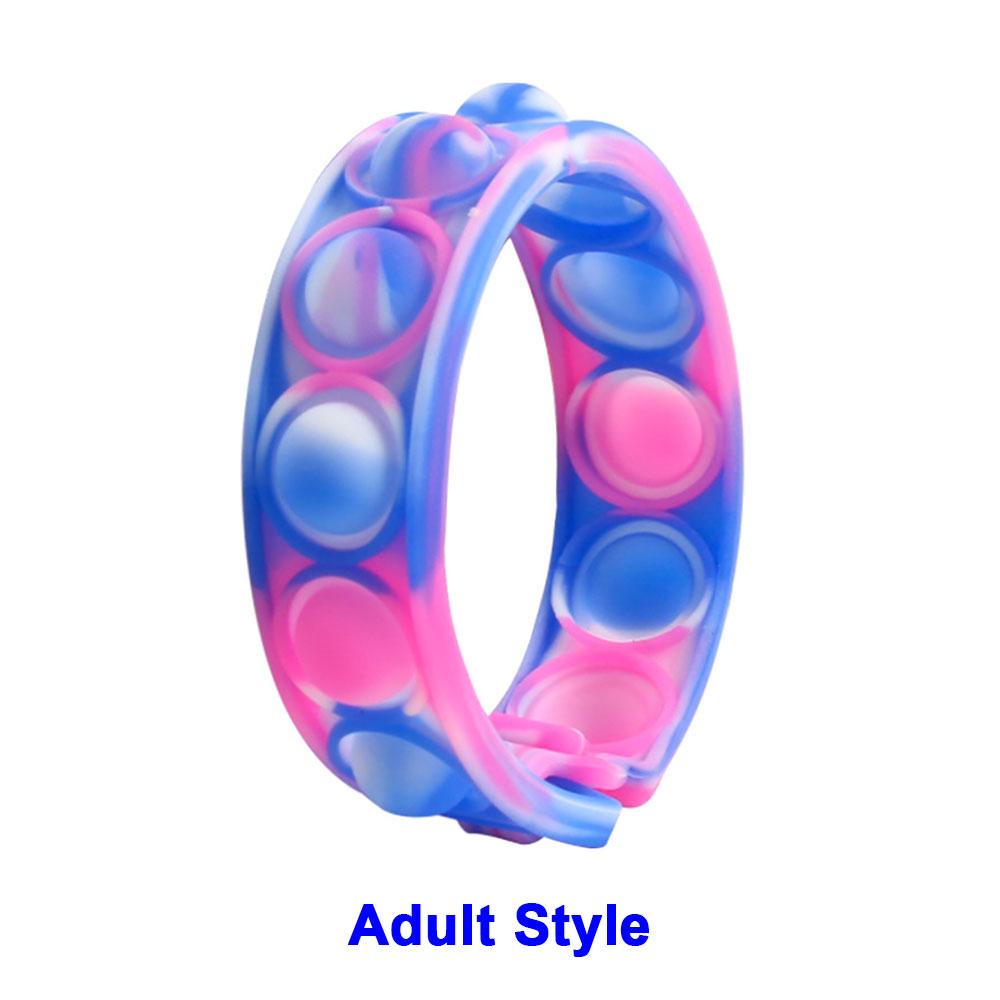 Mondo Silicone 1pz Stili Corti Pops Bolle Braccialetto Decompressione Giocattolo Sollievo Stress Colorato Braccialetto Silicone Adulti Bambini Giocattoli