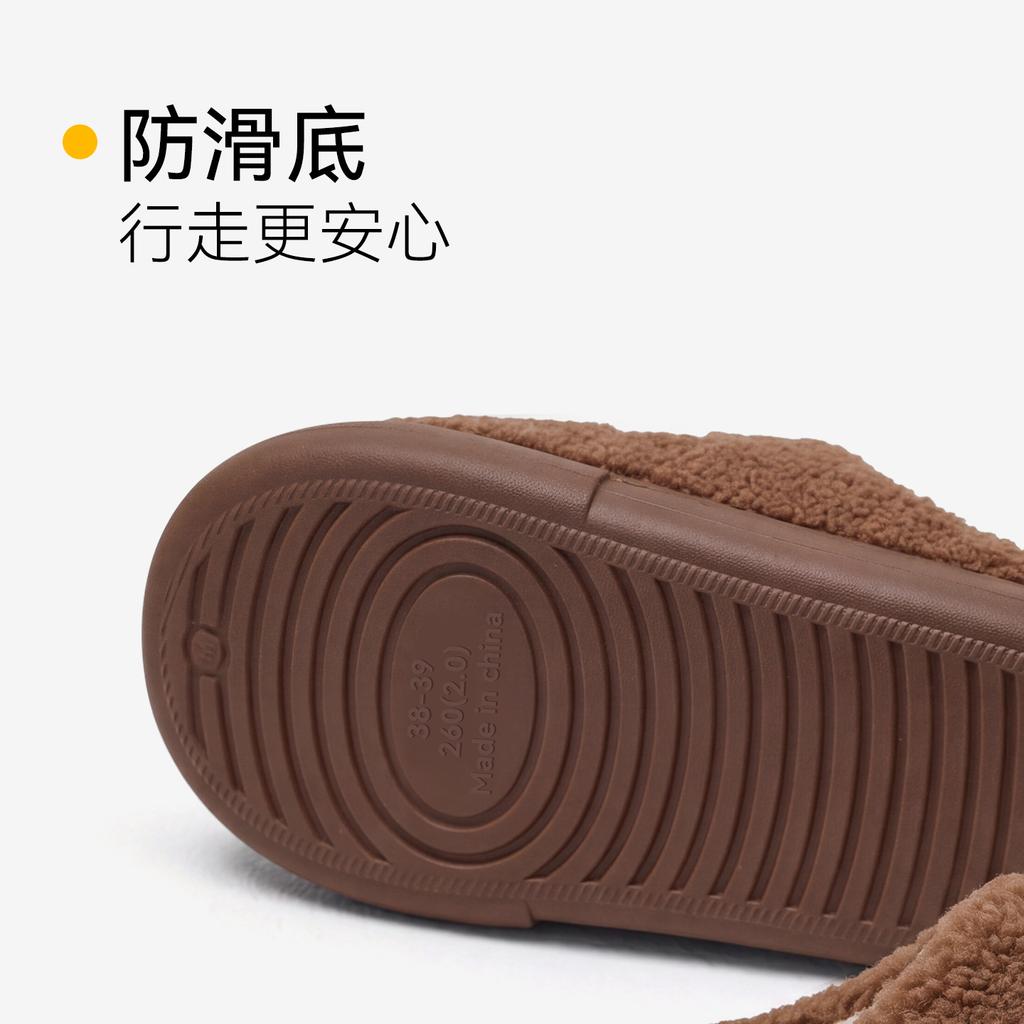 Lidani cotton slippers women's autumn and winter new indoor home couple warm plush slippers men
