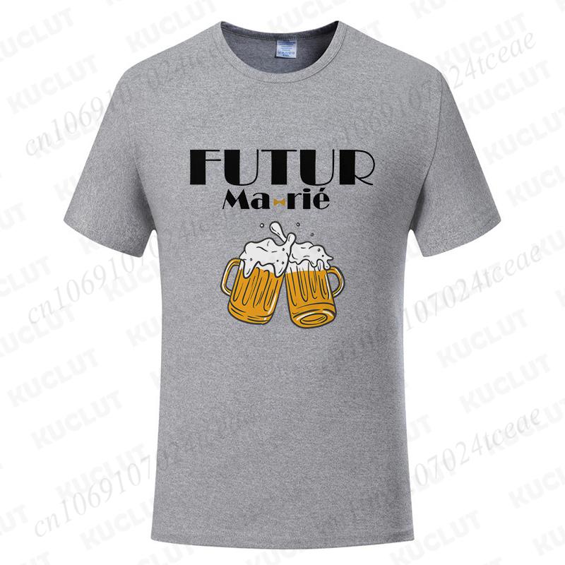French Boyfriend Bachelor Party Tshirt Single Wedding Graphic Oversized Y2k Tops Evg Team Groomsman Tees Future Groom Man Shirt
