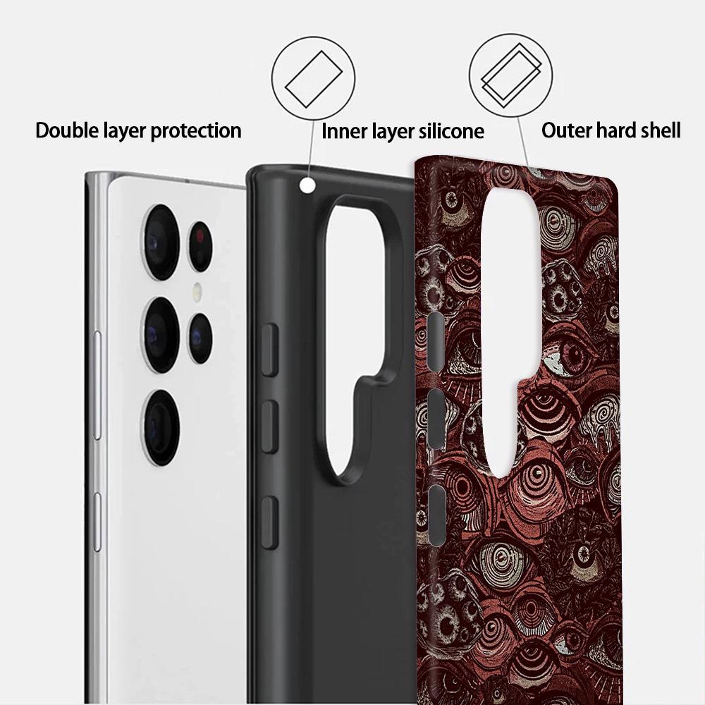 Dunkler Wind Cthulhu Auge Samsung S25Ultra Handyhülle S23 + 2-in-1 Folienhülle Anti-Drop Schutzhülle
