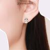 Earrings With S925 Cubic Zirconia, Angel Studs, Hearts, -Plated Angel