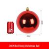 Red Shiny & Matte Glitter Christmas Ball Ornaments - Plastic Hanging Decorations (6-30cm) for Festival Scenes