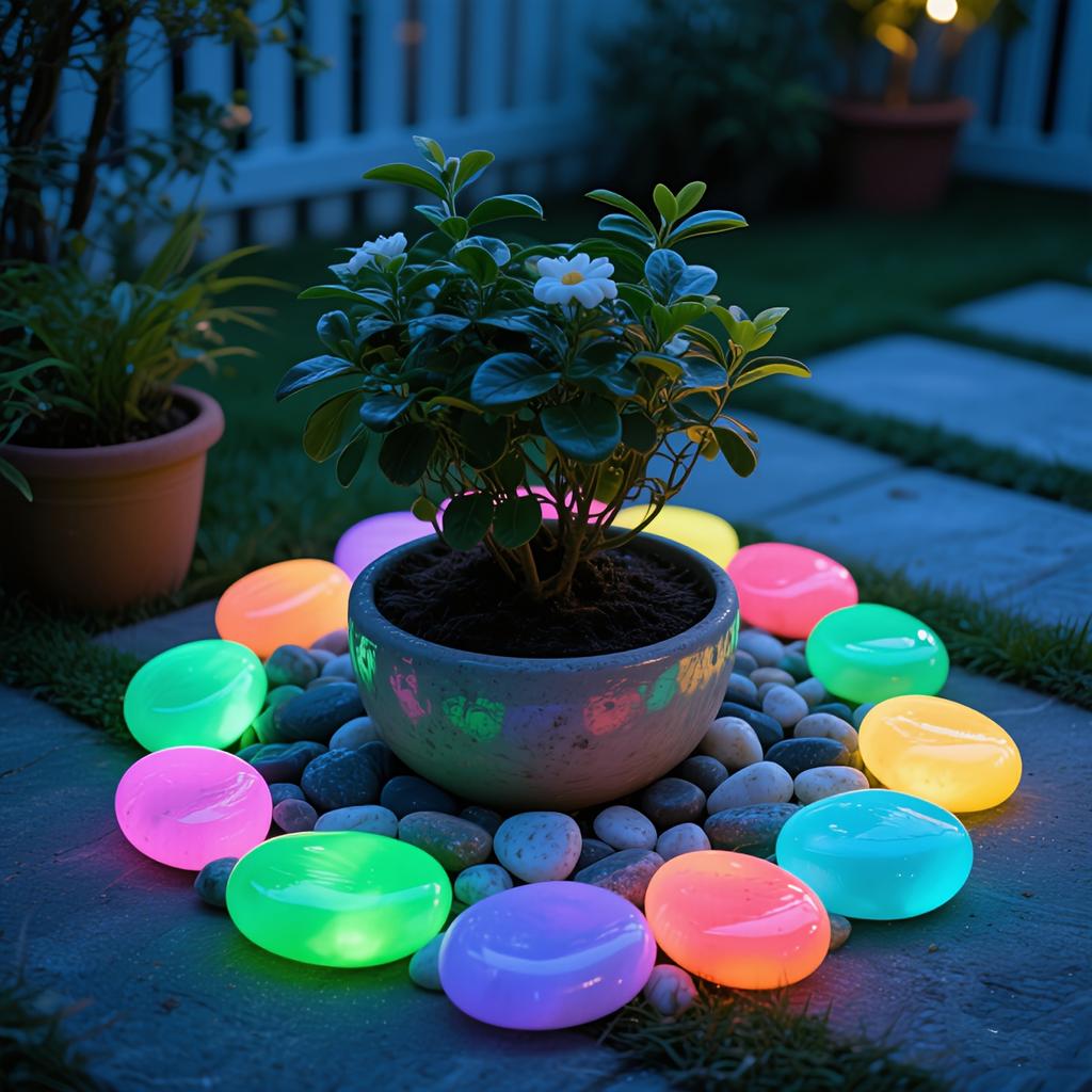 Solar Glow Stones  Absorb Light Like Mystical Messengers by Day, Glow as Enchanted Sprites at Night. Premium Resin Decor for Ponds