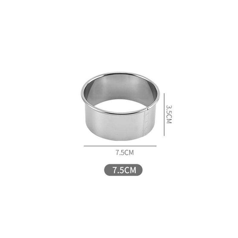 Stainless Steel Round Cake Rings Biscuit Mold DIY Dumpling Skin Cutting Tool Fondant Press Shaped Decorating Kitchen Baking Tool