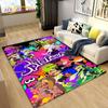 Splatoon,PC Game Gamer Cartoon Area Rug,Carpet Rug for Living Room Bedroom Sofa Doormat Decoration, Kids Play Non-slip Floor Mat