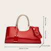 Elegant Large Handbag Women's Trendy Zipper Tote Bag Double Handle Purse