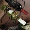 Black metal wine rack for 8 bottles, 23x48 cm