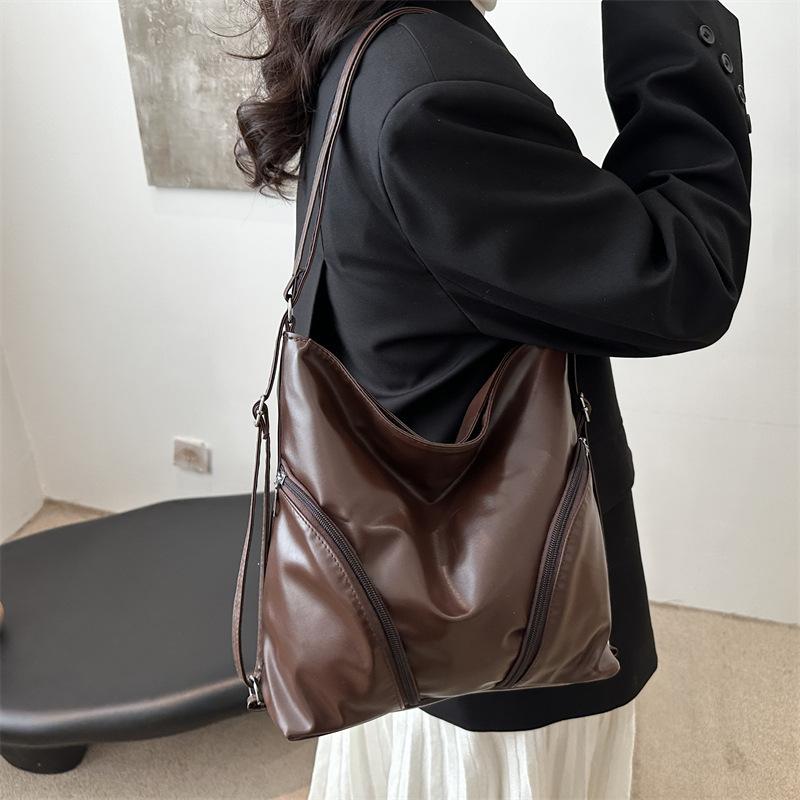 Trend 2025 Niche Design Backpack Women's Fashion Retro Large-capacity Shoulder Bag Women's Casual Simple Tote Bag