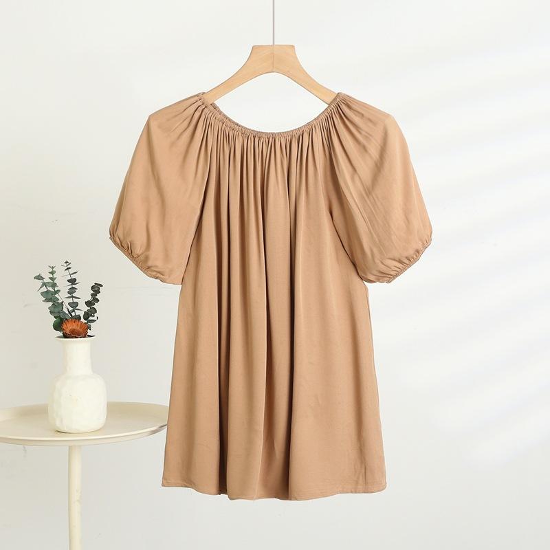 A One-shoulder Short-sleeved T-shirt for Women In Summer, A Thin, Floral, Large-sized, Slimming, Casual Base Layer