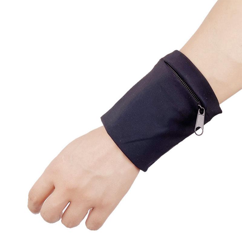 1 st Sport Zip Handledsväska Löpning Lätt Handväska Läderplånbok Mobiltelefon Nyckelkort Sport Fitness Cykling Handleds Armväska