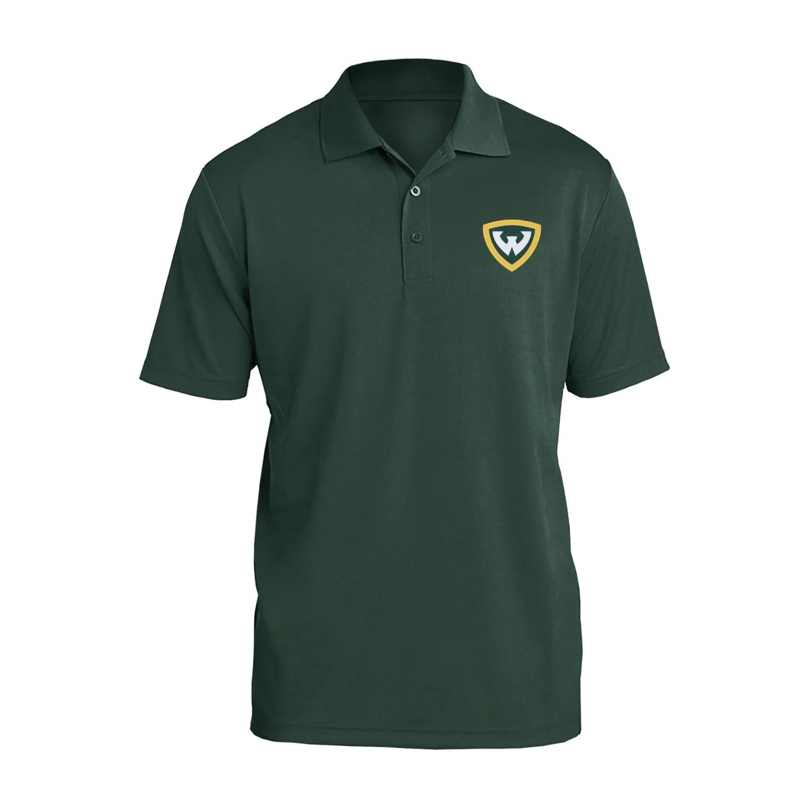 Wayne State Primary Logo EMB Polo - Forest 3XL
