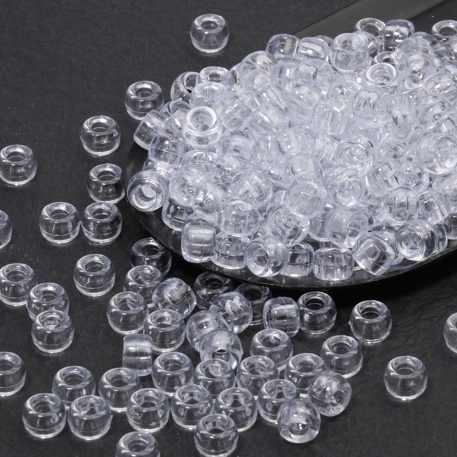 

100 шт./пакет 6x9 мм бусины пони оптом, прозрачные бусины пони для набора для изготовления браслетов, бусины канди, бусины для волос для кос, бусины для рукоделия для изготовления ювелирных изделий 6X9mm-100pcs белый