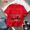 2026 Summer Kids T-shirt Short Sleeve Top Cartoon Cars Pixar Lightning McQueen Printed Boys Clothes Baby Tops 4-10 Years