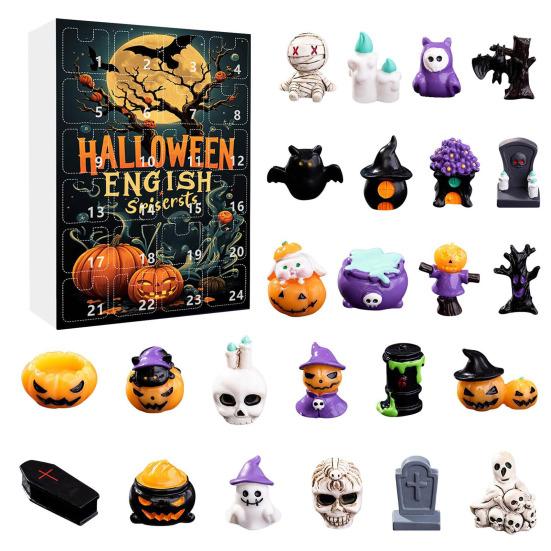 Horror Halloween Advent Calendar Versatile Festive Party 24 Days of Spooky Countdown Pendant Holiday Gifts for Boys Girls