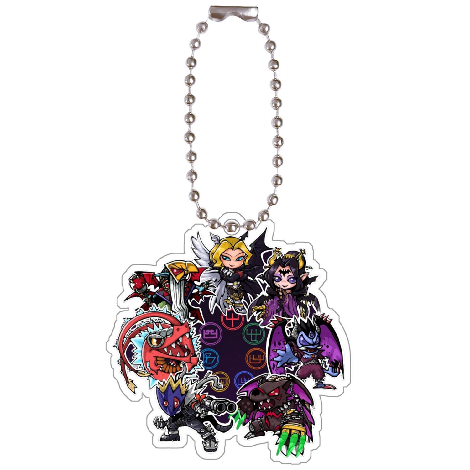 

Lucemon Keychains Digimon Adventure Belphemon Lilithmon Barbamon Demon Diy Acrylic Action Toy Figures Anime Game Collection 5cm