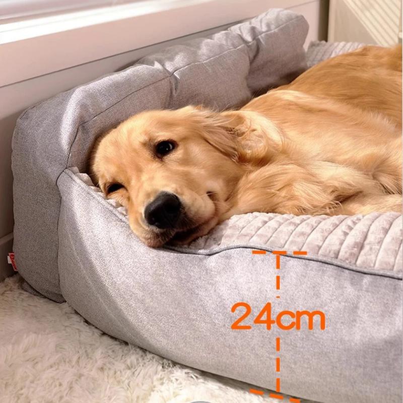 Large Dog Bed for Small Medium Dogs Soft Fleece Nest Big Dog Sofa Bed Winter Warm Cat House for Pet Sleeping Bed Pad Supplies