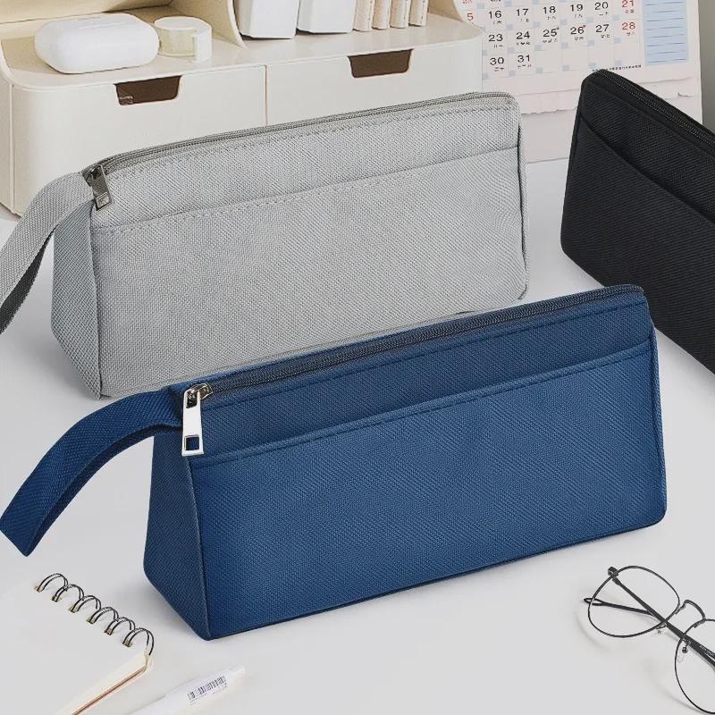 2024 Boys' Oxford Cloth Double-Layer Pencil Case for Primary School Students