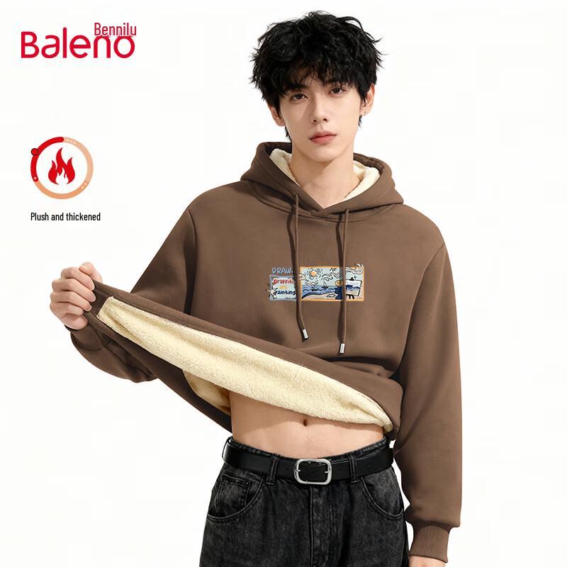 

Baleno Men s Plush Lined Hooded Sweatshirt