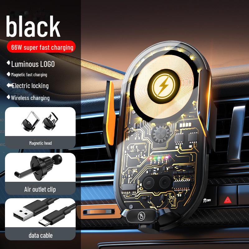 66W Super-Fast Infrared Magnetic Charging Car Phone Holder for Dashboard Navigation