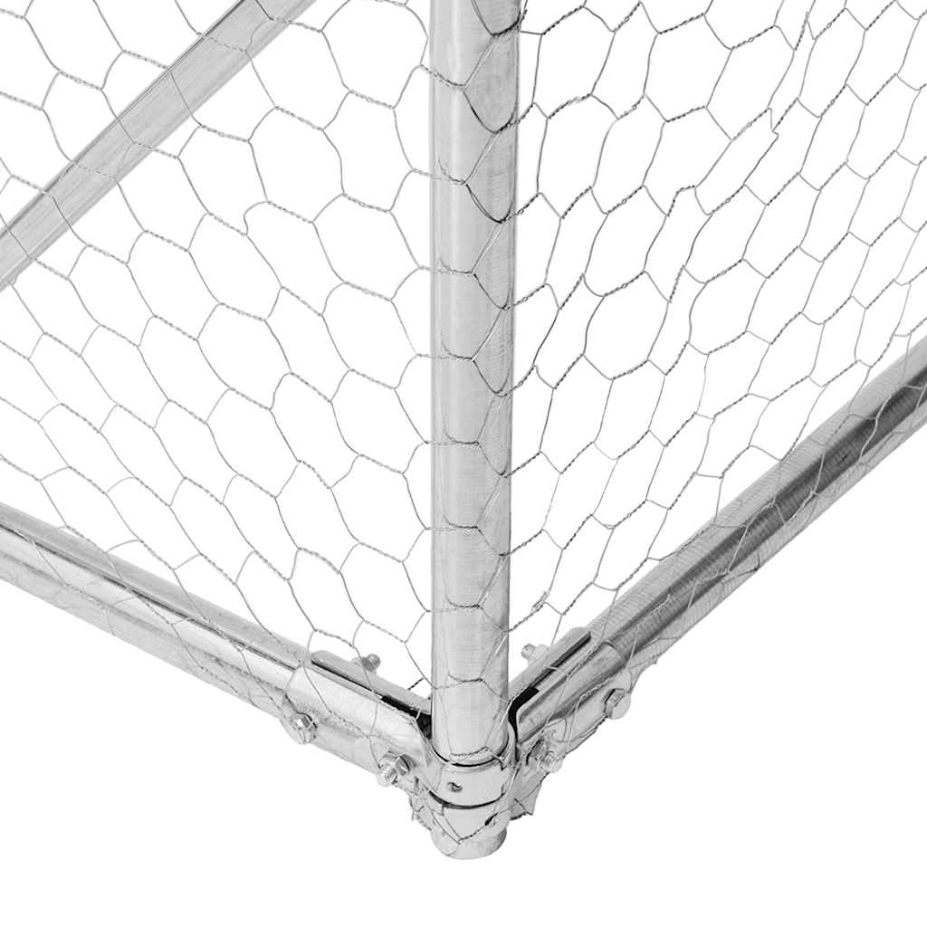 Chicken Coop with Roof 2.5 x 2 x 2.25 m Galvanized Steel