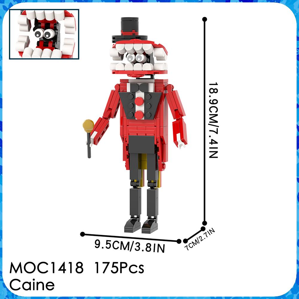 

MOC Pomni Amazing Digital Circus Bricks Assembled Sci-Fi Anime Figures Compatible Building Blocks Friends Gift Toys For Children