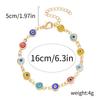 Simple Lucky Turkish Evil Eye Bracelet For Women Fashion Colorful Eye Adjustable Metal Chain Friendship Jewelry