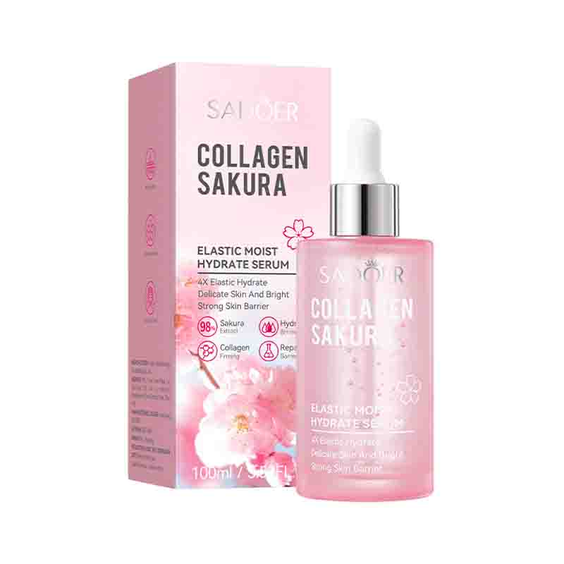 

100 мл SADOER Centella Sakura Vitamin C Hyaluronic Acid Facial Serum Увлажняющая укрепляющая увлажняющая эссенция для лица Уход за кожей Sakura