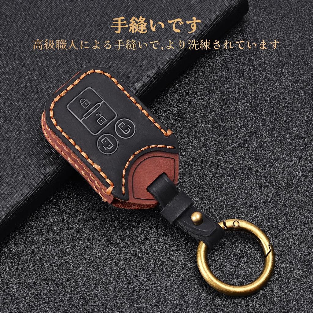 [OFF WE GO] Suzuki Key Case Leather Key Cover Compatible with Suzuki New Spacia