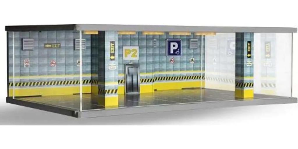 Kyosho ATLANTIC CASE Assembly Diorama Parking P2 Yellow Floor ATL30302N 1/64