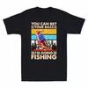 You Can Bet Your Bass I'm Going Fishing Vintage Short Sleeve Cotton Tee Top
