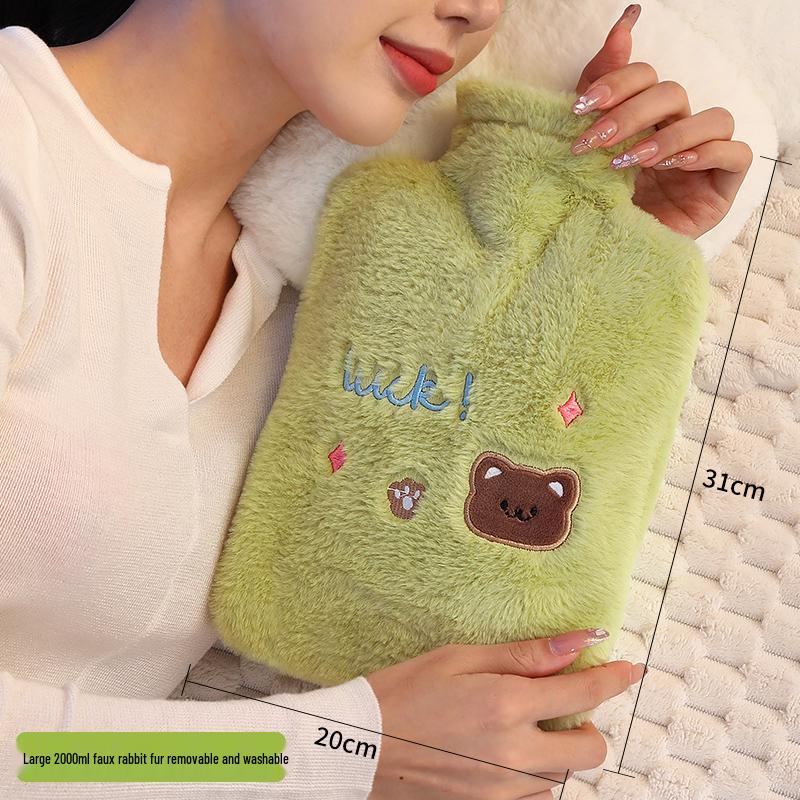 Large Hot Water Bottle - Versatile Hand Warmer & Belly Heat Pack with Water Injection