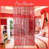 Valentines Romantic Day Decor Red Heart Curtain For Wedding Celebration And Decoration Home