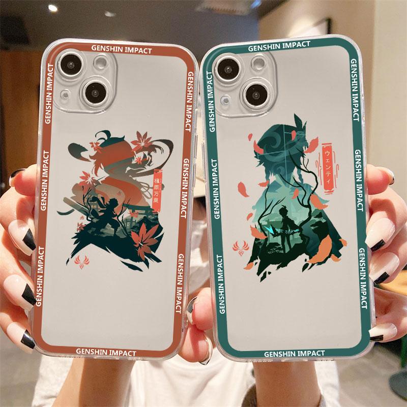 Hra Genshin Impact Průhledný obal pro Apple iPhone 14 11 13 12 Pro 7 8 Plus XR X XS Max 6 6S 13Pro Silikonový kryt na telefon