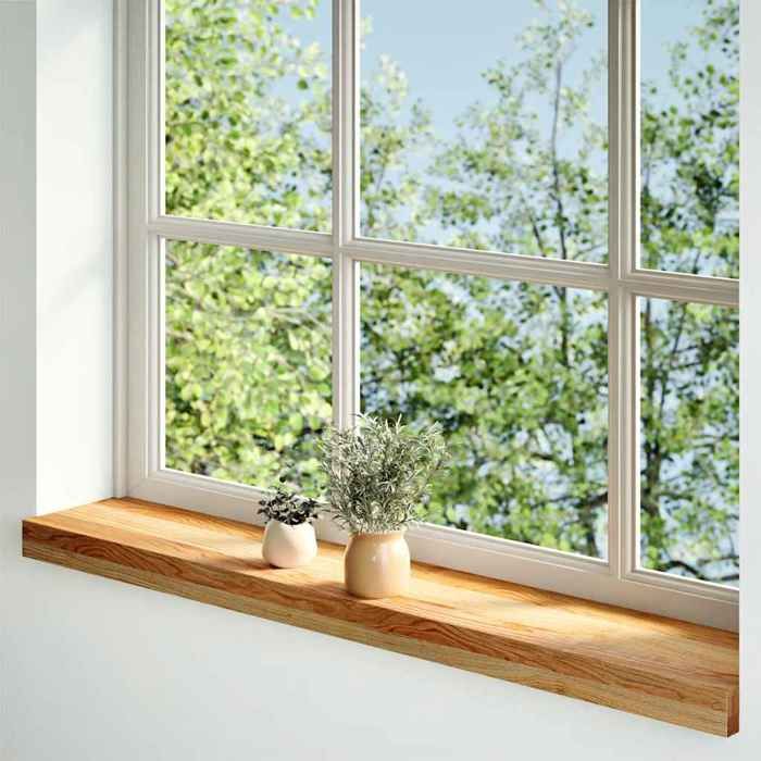 VidaXL Appuis de fenêtre 2 pcs marron clair bois de chêne massif 4009127